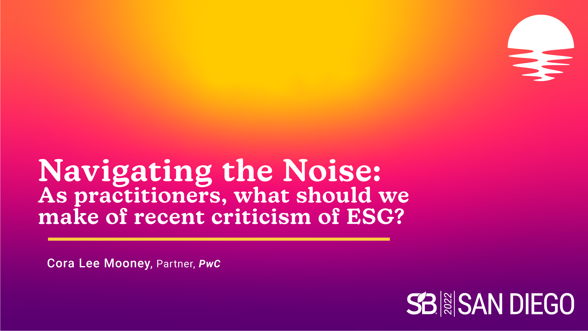 Navigating the noise; As practitioners, what should we make of recent criticism of ESG?